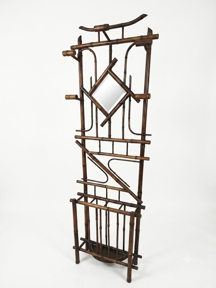 Portemanteau Vintage en Bambou – Image 3