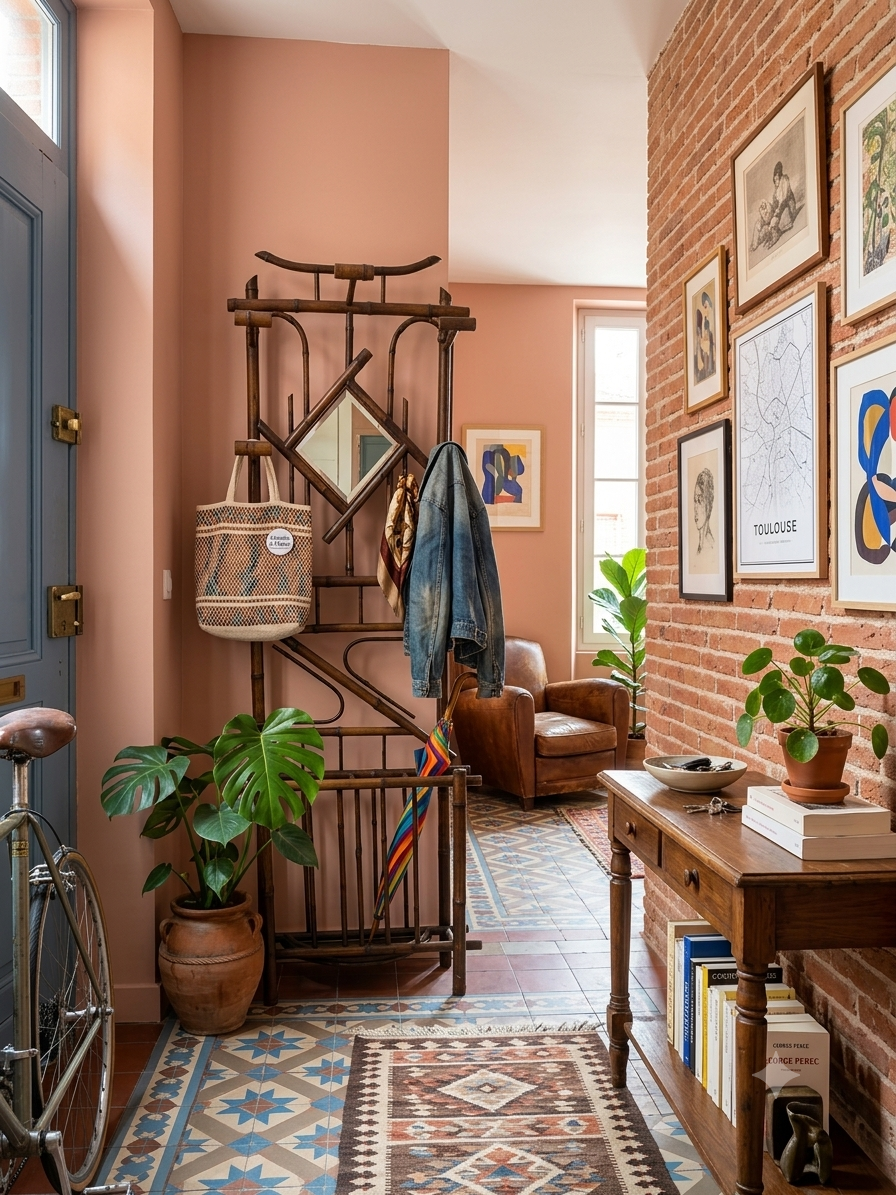 Portemanteau Vintage en Bambou – Image 4