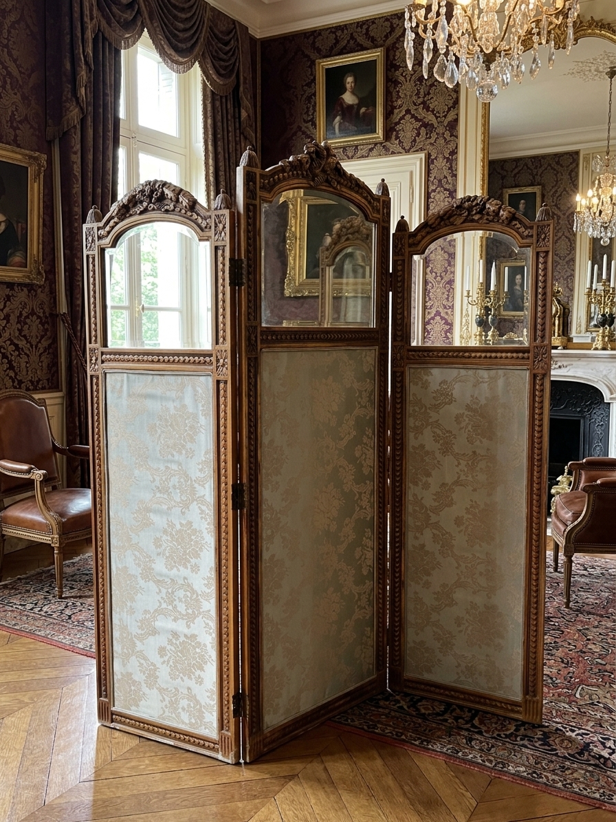 Paravent Bois Doré Louis XV ( Style) Epoque fin XIXème/Début XXème – Image 6