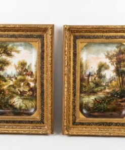 Peintures de Bigot sur porcelaine incurvée Epoque XIXème – Image 13
