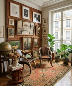 Fauteuils en cornes et cuir (paire) Epoque XXème style mobilier américain de type steerhorn – Image 9