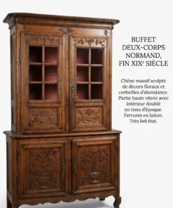 Buffet deux-corps en Chêne massif Epoque XIXᵉ – Image 6
