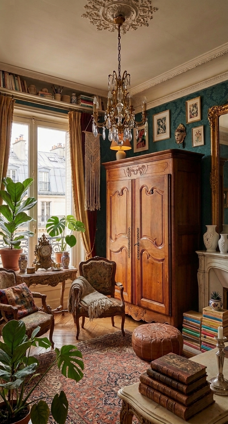 Armoire Style Louis XV en Merisier Massif Epoque XIXème – Image 7