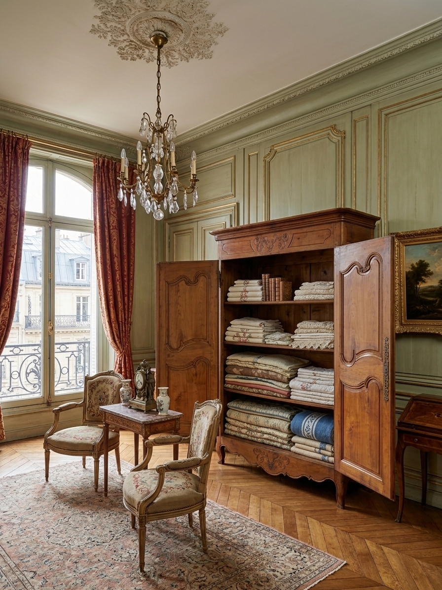 Armoire Style Louis XV en Merisier Massif Epoque XIXème – Image 6