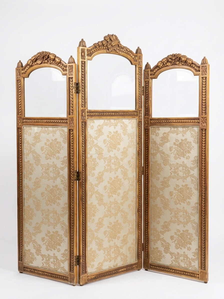 Paravent Bois Doré Louis XV ( Style) Epoque fin XIXème/Début XXème – Image 5