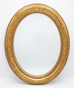 Miroir Ovale Doré Epoque Louis Philippe – Image 4