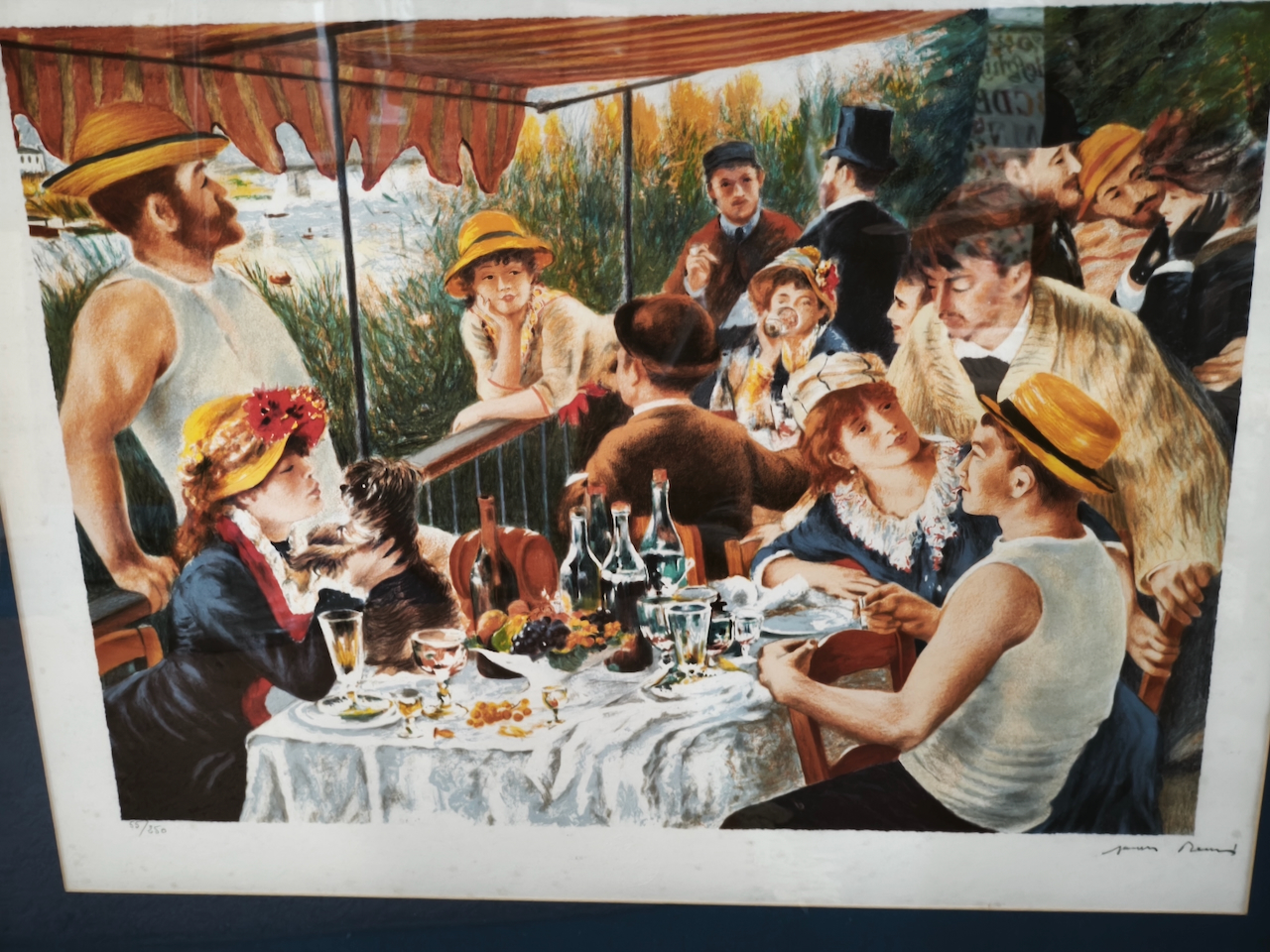 Lithographie Renoir Pierre-Auguste(1881) « Le Déjeuner des canotiers » numéroté 55/250 – Image 5