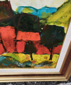 Tableau J.Torres huile sur toile "Paysage" Style expressionnisme – Image 2