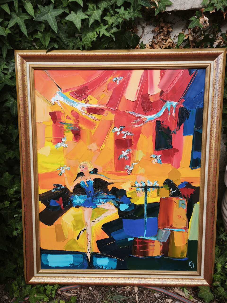 Tableau Kiro " Le cirque" huile sur toile – Image 4