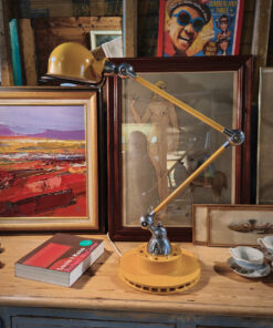Alternative view of Lampe Jielde Jaune Modèle Vintage Ancien Restauré