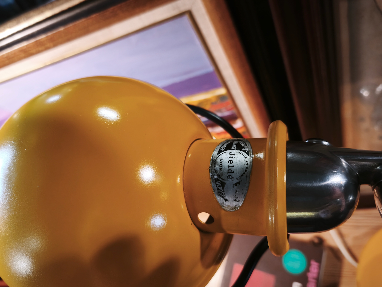 Lampe Jielde Jaune Modèle Vintage Ancien Restauré – Image 3