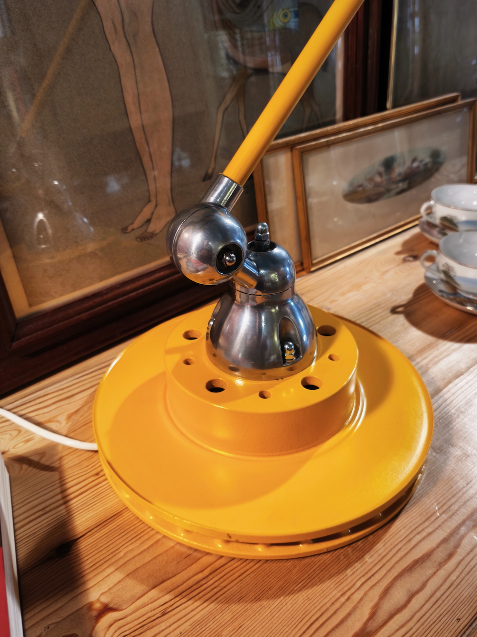 Lampe Jielde Jaune Modèle Vintage Ancien Restauré – Image 5