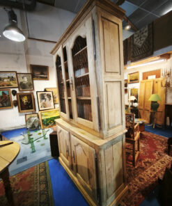 Buffet deux corps Bois brut décapé – Image 6