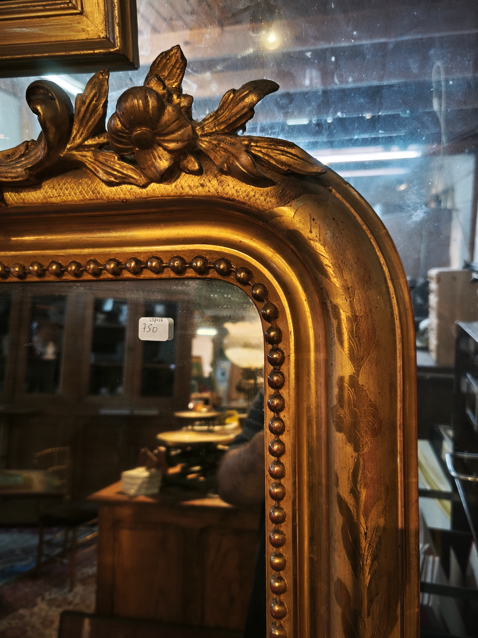 Grand Miroir Doré Style Louis XV Epoque Napoléon III – Image 8