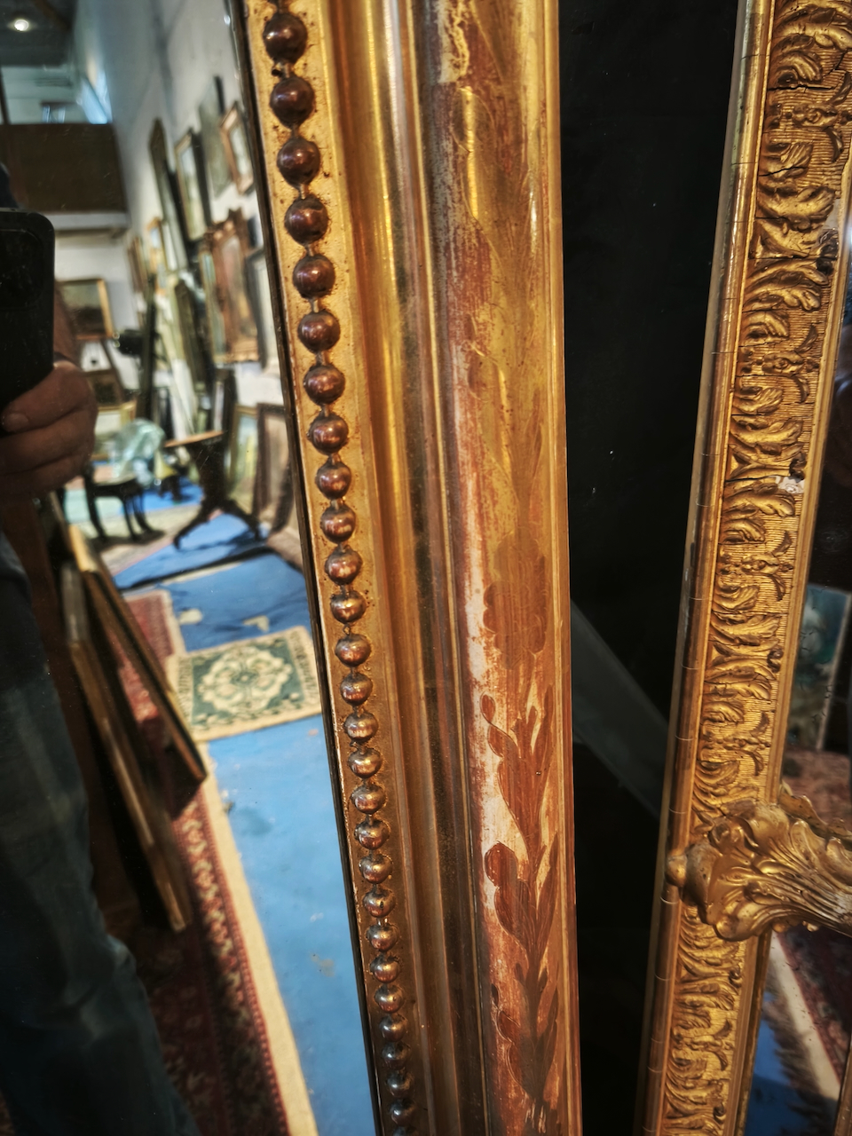 Grand Miroir Doré Style Louis XV Epoque Napoléon III – Image 15