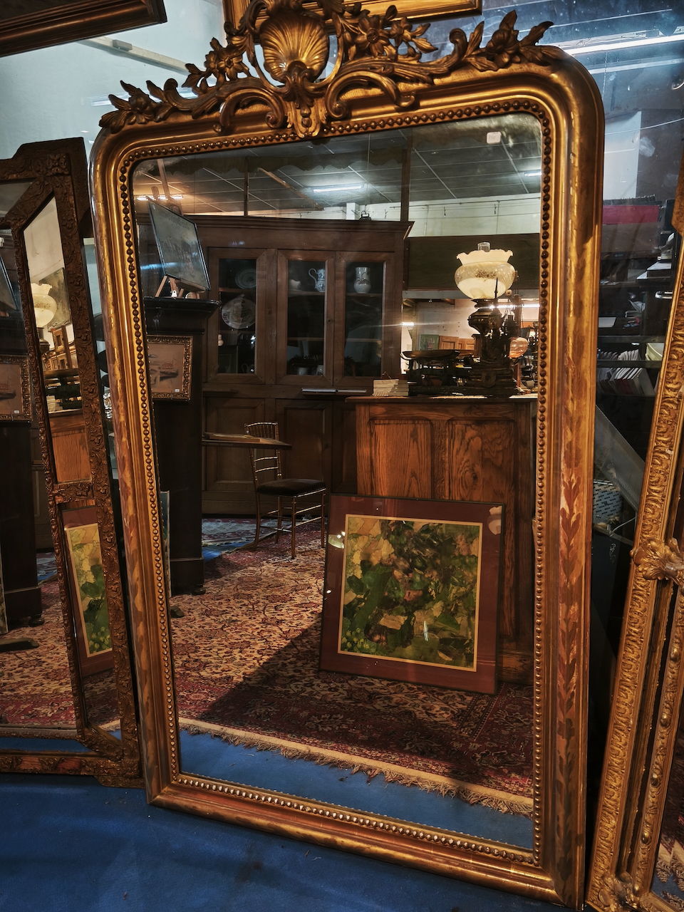 Grand Miroir Doré Style Louis XV Epoque Napoléon III – Image 16