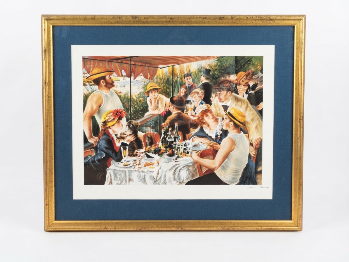 Lithographie Renoir Pierre-Auguste(1881) « Le Déjeuner des canotiers » numéroté 55/250 – Image 7