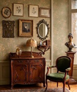 Tableau Scène d'intérieur Huile sur Toile Epoque XIXème – Image 5