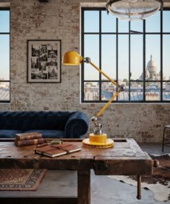 Lampe Jielde Jaune Modèle Vintage Ancien Restauré – Image 8