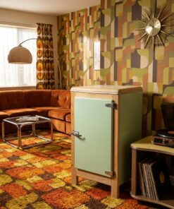 Glacière ancienne restaurée Vintage Mid-Century – Image 13