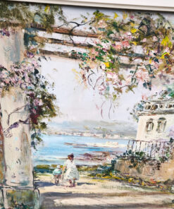 Tableau A.Demarta huile sur toile "vue de Naples" – Image 3