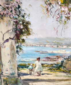 Tableau A.Demarta huile sur toile "vue de Naples" – Image 5