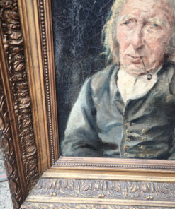 Tableau Portrait personnage populaire Huile sur Toile Epoque XIXème – Image 3