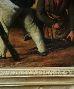 Tableau Pierre Duval Le Camus "Scène de chasse" Huile sur Toile – Image 3