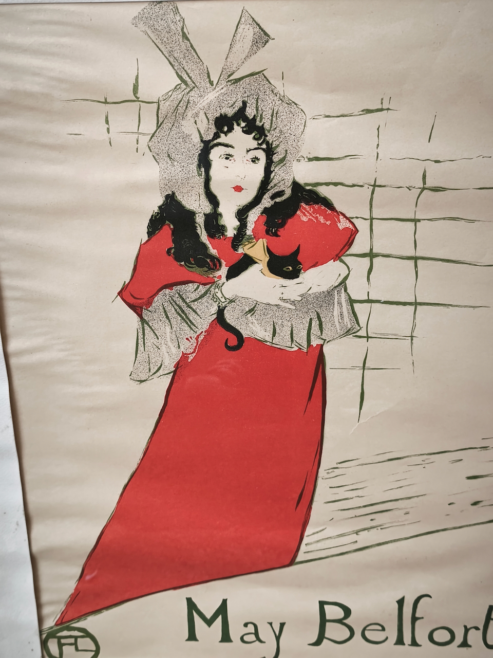 Affiches Toulouse Lautrec "Moulin-Rouge - La Goulue" et "May Belfort" Lithographies tirages Ministère d'état-affaires culturelles-RRG-imp Mourlot Années 60 – Image 4