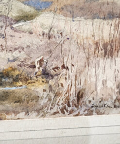 Aquarelle Ernest George Beach (1865-1943) sujet Swingfield village du Kent en Angleterre – Image 3