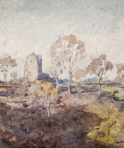 Aquarelle Ernest George Beach (1865-1943) sujet Swingfield village du Kent en Angleterre – Image 4