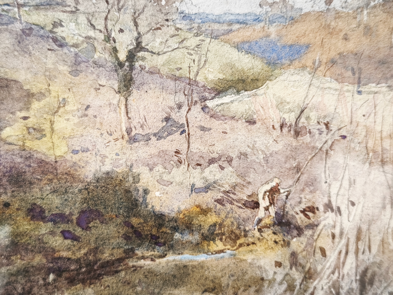 Aquarelle Ernest George Beach (1865-1943) sujet Swingfield village du Kent en Angleterre – Image 7