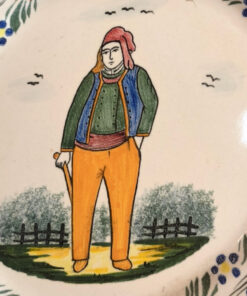 Assiettes Henriot Faïence Quimper France (duo) seconde moitié du XXe siècle – Image 4