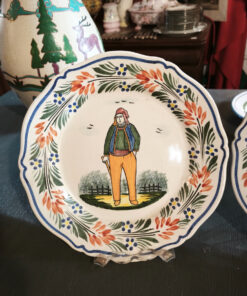 Assiettes Henriot Faïence Quimper France (duo) seconde moitié du XXe siècle – Image 3