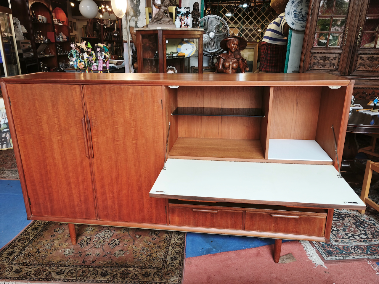 Buffet Enfilade Vintage en Teck de la maison néerlandaise Fristho design Scandinave des années 1960 – Image 3