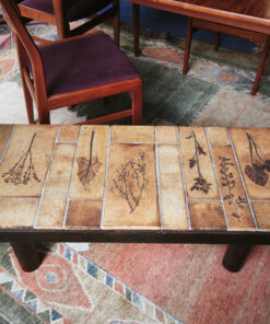 Alternative view of Table Basse Capron modèle Herbier Vintage Vallauris