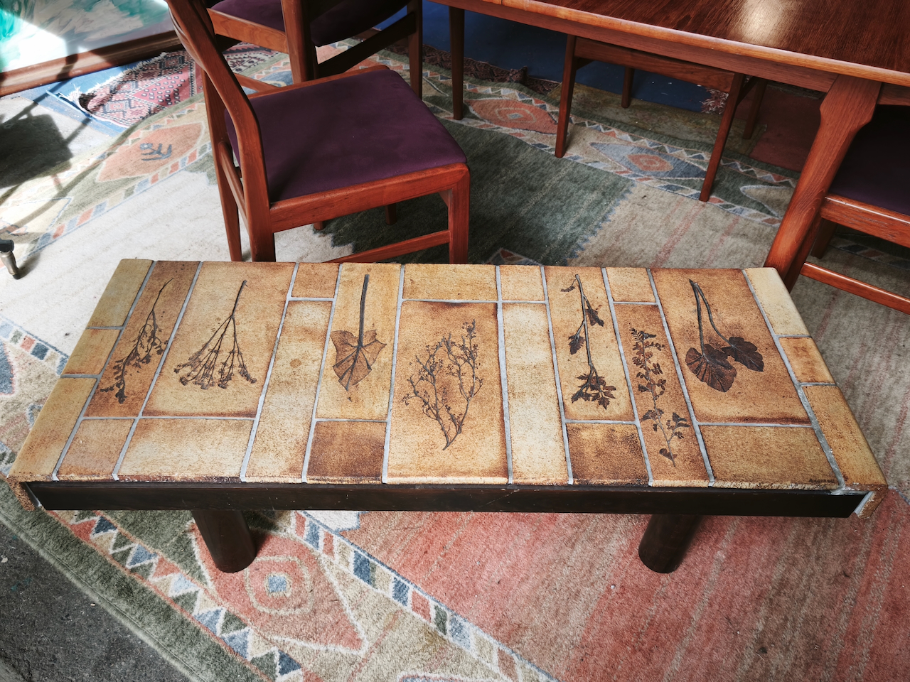 Table Basse Capron modèle Herbier Vintage Vallauris – Image 2