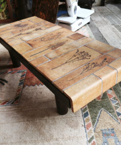 Table Basse Capron modèle Herbier Vintage Vallauris – Image 4