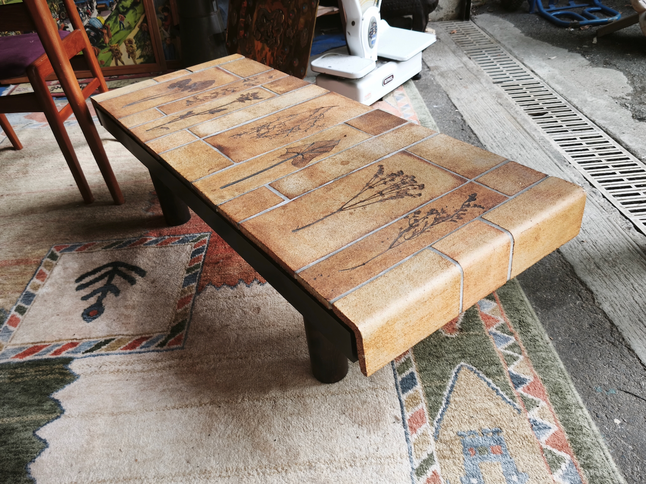 Table Basse Capron modèle Herbier Vintage Vallauris – Image 4