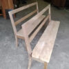 bancs en bois brut