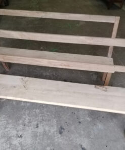 Bancs en bois brut décapé (paire) – Image 3