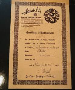 Atelier Thành Lễ panneau en laque du Vietnam accompagné de son certificat d'authenticité – Image 4