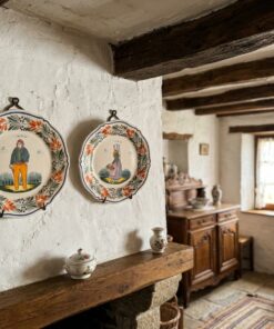 Assiettes Henriot Faïence Quimper France (duo) seconde moitié du XXe siècle – Image 7