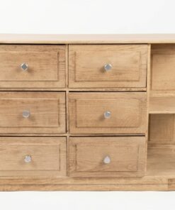 Meuble Commode en bois brut décapé – Image 4