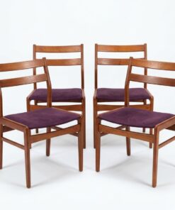 Chaises Scandinaves en Teck de la maison néerlandaise Fristho ( série de quatre) Vintage des années 1960 – Image 8