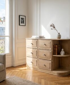 Meuble Commode en bois brut décapé – Image 5