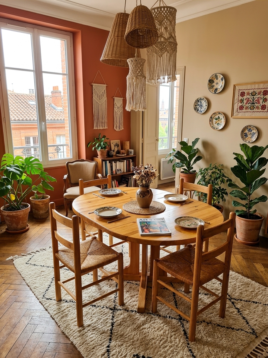 Ensemble NC SWEDEN Table Ovale et quatre Chaises Vintage Style Scandinave – Image 13