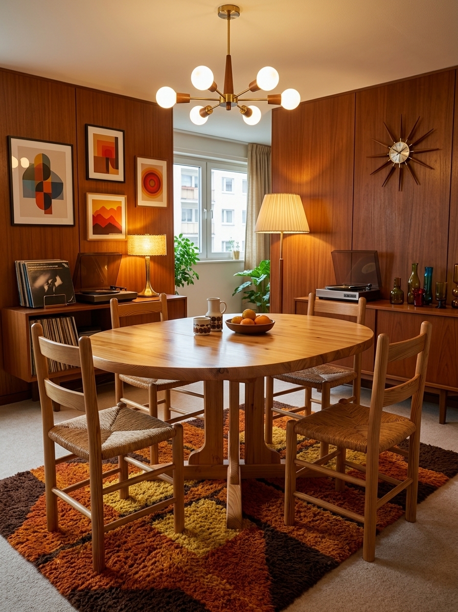 Ensemble NC SWEDEN Table Ovale et quatre Chaises Vintage Style Scandinave – Image 12