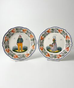 Assiettes Henriot Faïence Quimper France (duo) seconde moitié du XXe siècle – Image 6