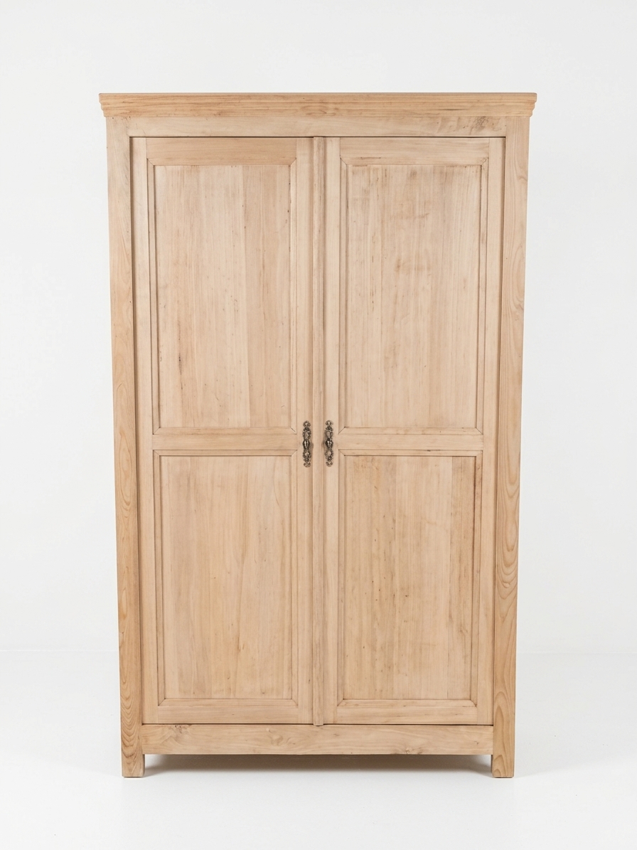 Armoire Parisienne en bois brut décapé Epoque XXème – Image 4